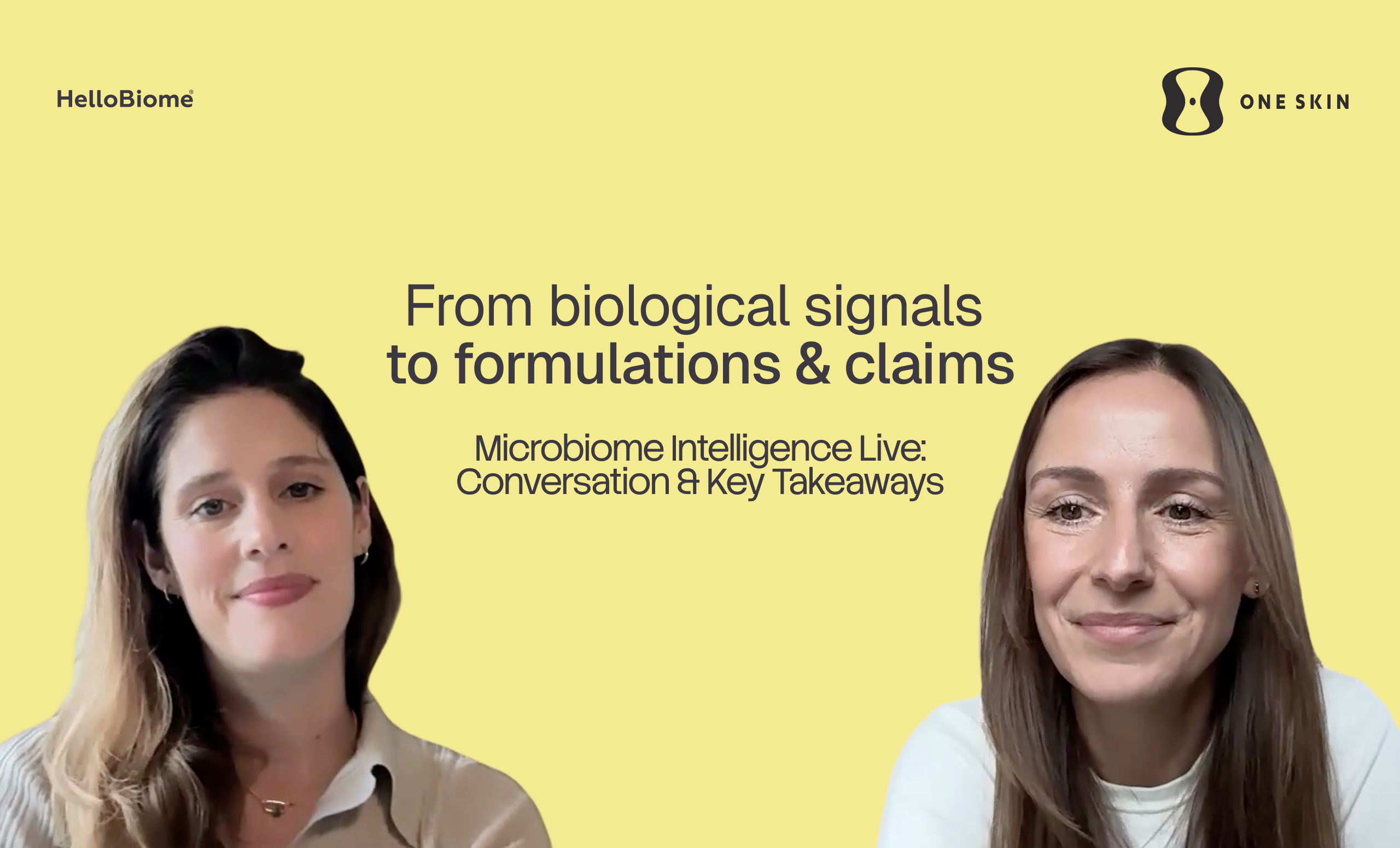 HelloBiome Microbiome Intelligence Live webinar with OneSkin on skincare validation and microbiome testing